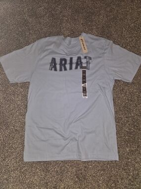 Ariat Pale Blue Short Sleeve Logo Tee